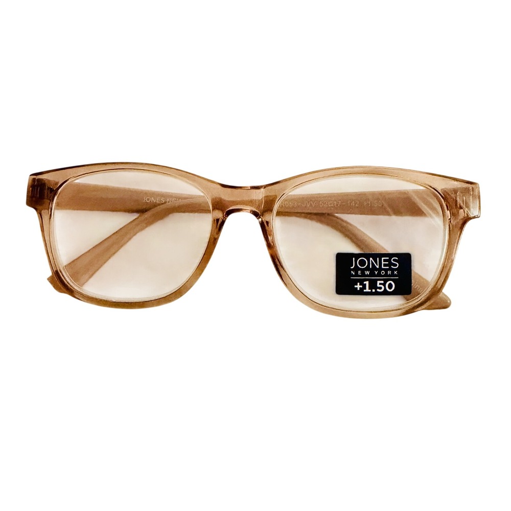 Jones New York Women Reading Glasses +1.50 Translucent Peach JNY R053 JVV 52-17